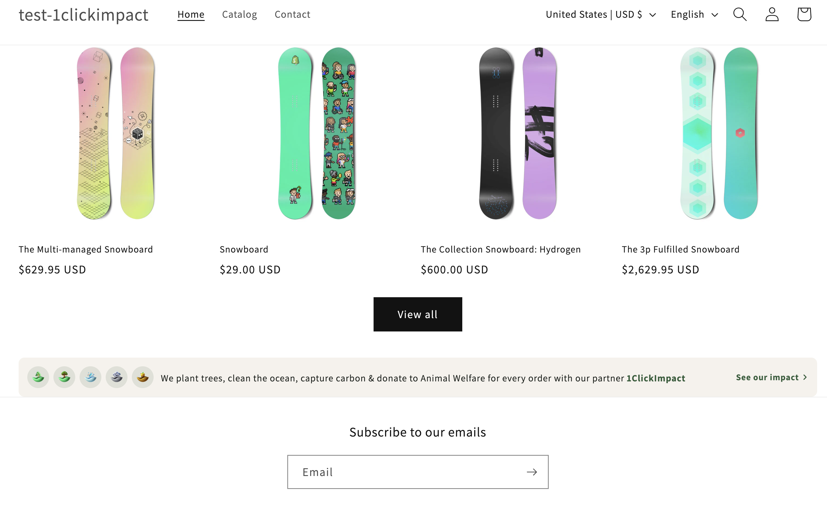 Footer Banner on a store page