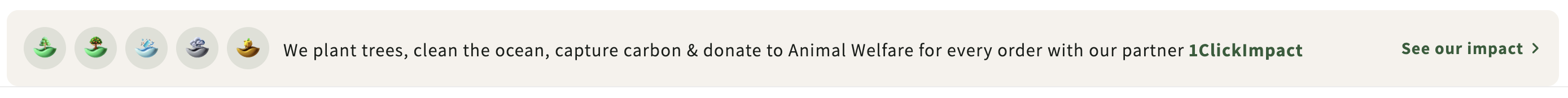 Footer Banner with multiple impact categories